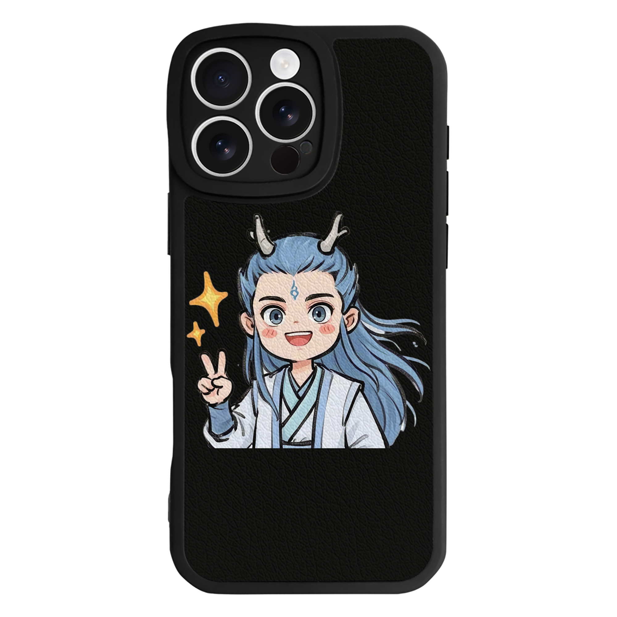 （画像用） Ne Zha 2 ナタ 魔童の大暴れ 【iPhone 16シリーズ対応】シリコンスマホケース（レザー調） 材質：シリコン